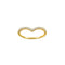 Dew Zirconia Gold Plated Wishbone Ring 1783GCZ