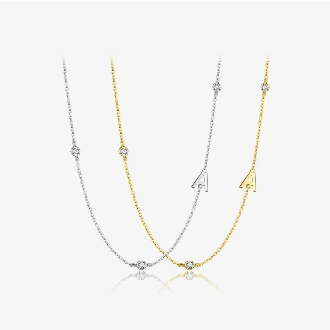 Personalized Diamond Initial Necklace
