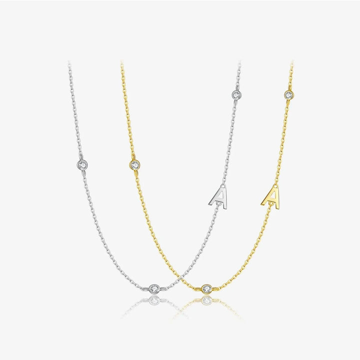 Personalized Diamond Initial Necklace