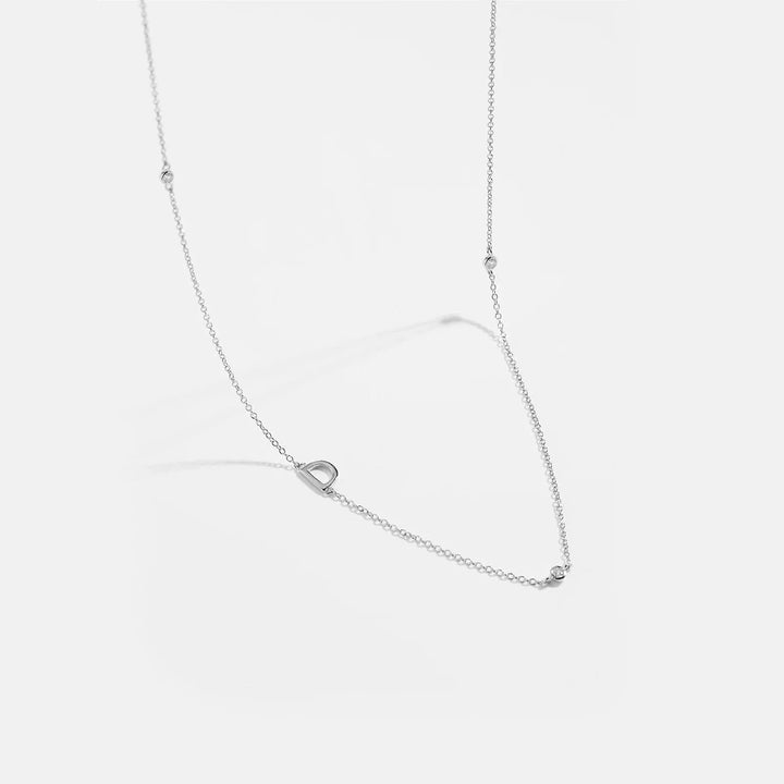 Personalized Diamond Initial Necklace