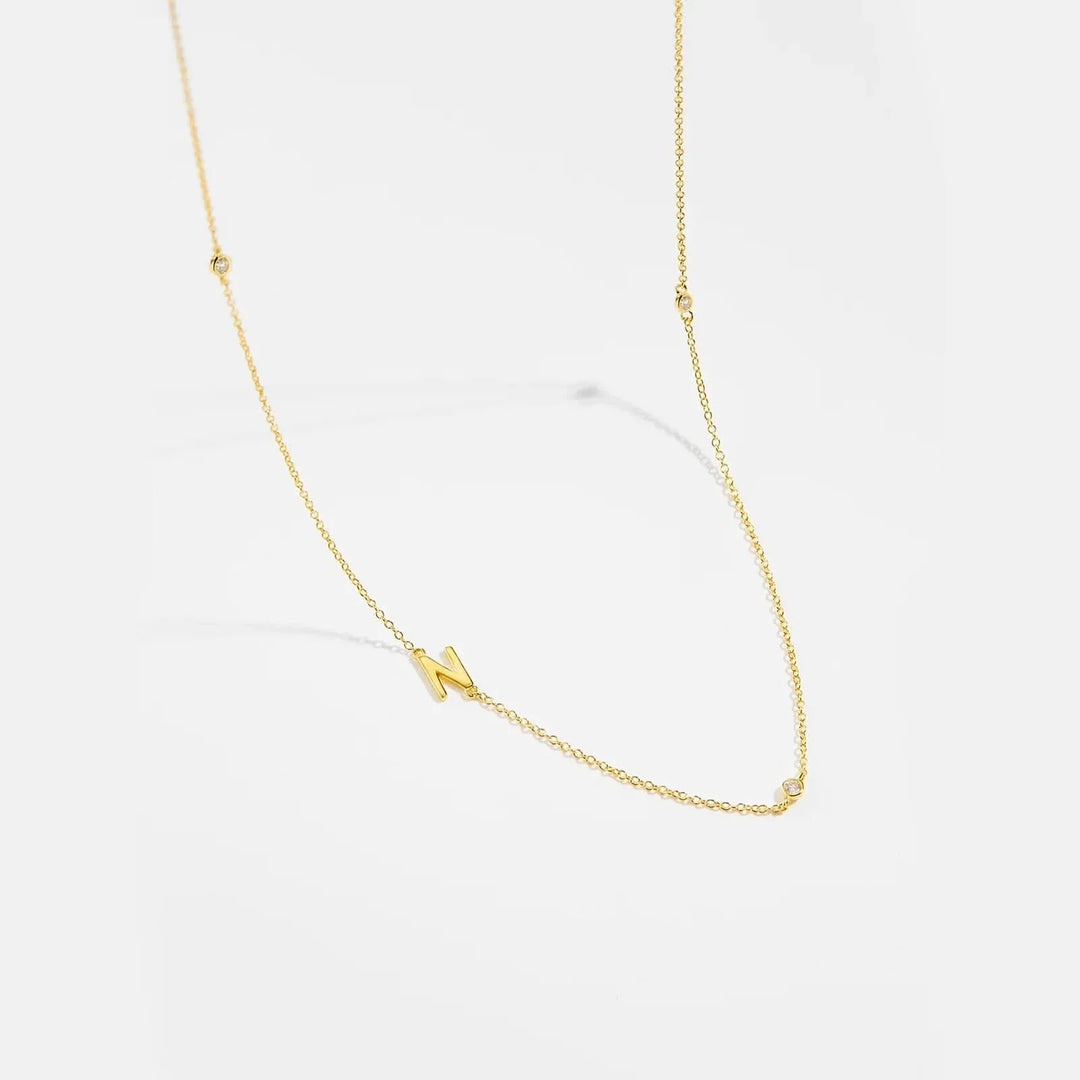 Personalized Diamond Initial Necklace
