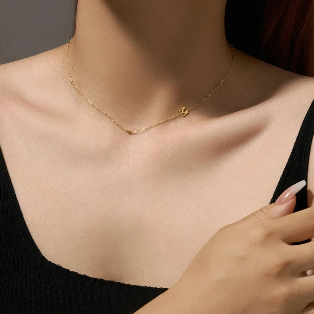 Personalized Diamond Initial Necklace