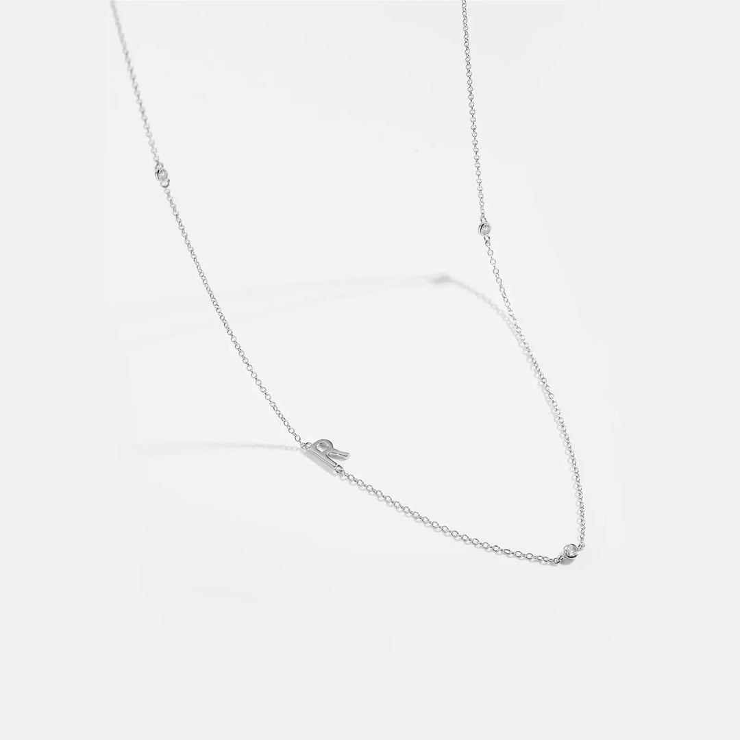 Personalized Diamond Initial Necklace