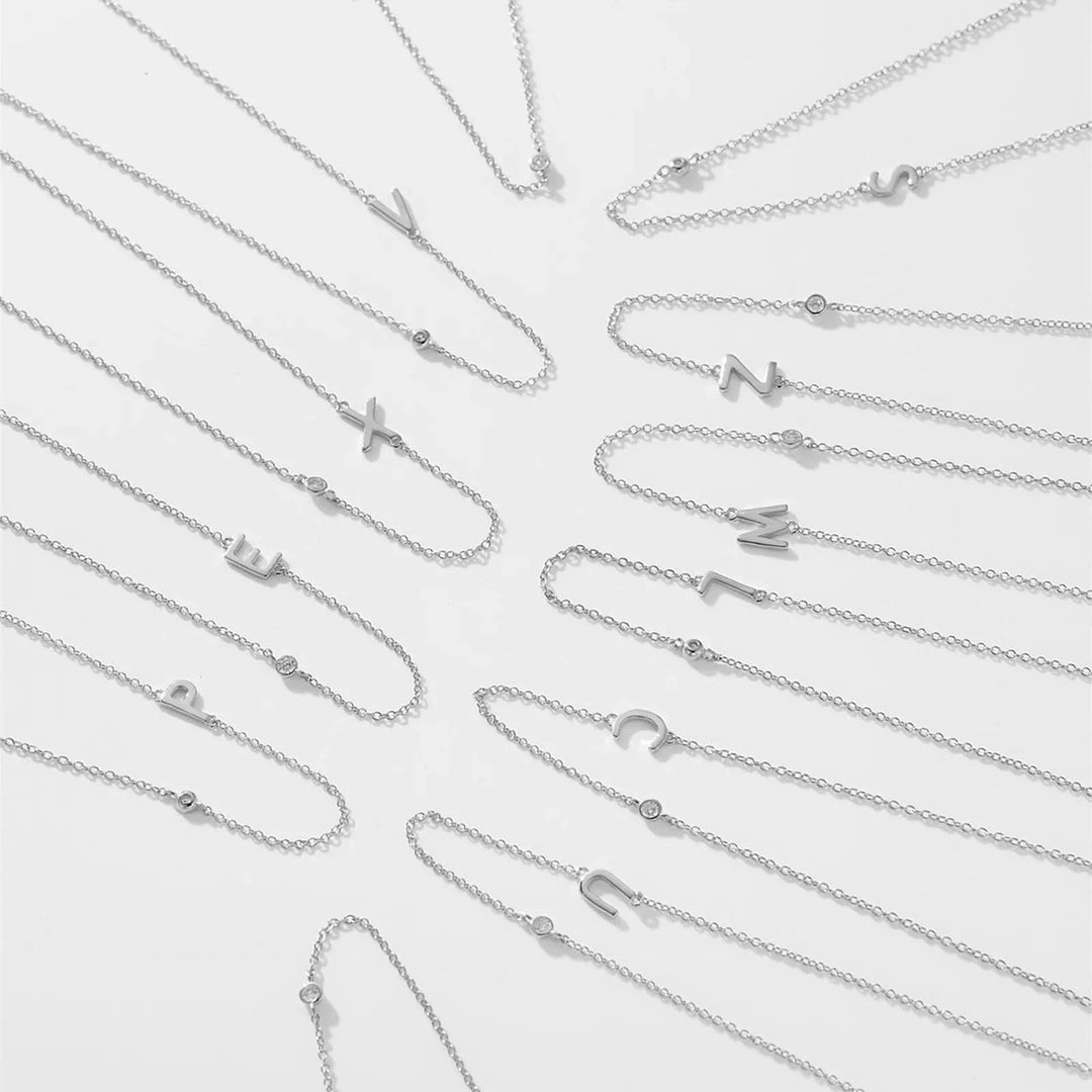 Personalized Diamond Initial Necklace