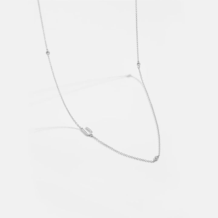 Personalized Diamond Initial Necklace