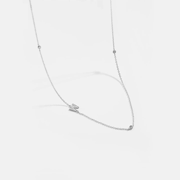 Personalized Diamond Initial Necklace