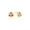 Gold Nano Gem Floral Trio Stud Earrings E066-11G