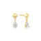 Gold Pyramid Dangle Threaded Stud Earrings E067-04G