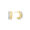 Two-Tone Duet Mixed Huggie Hoop Earrings E067-05T