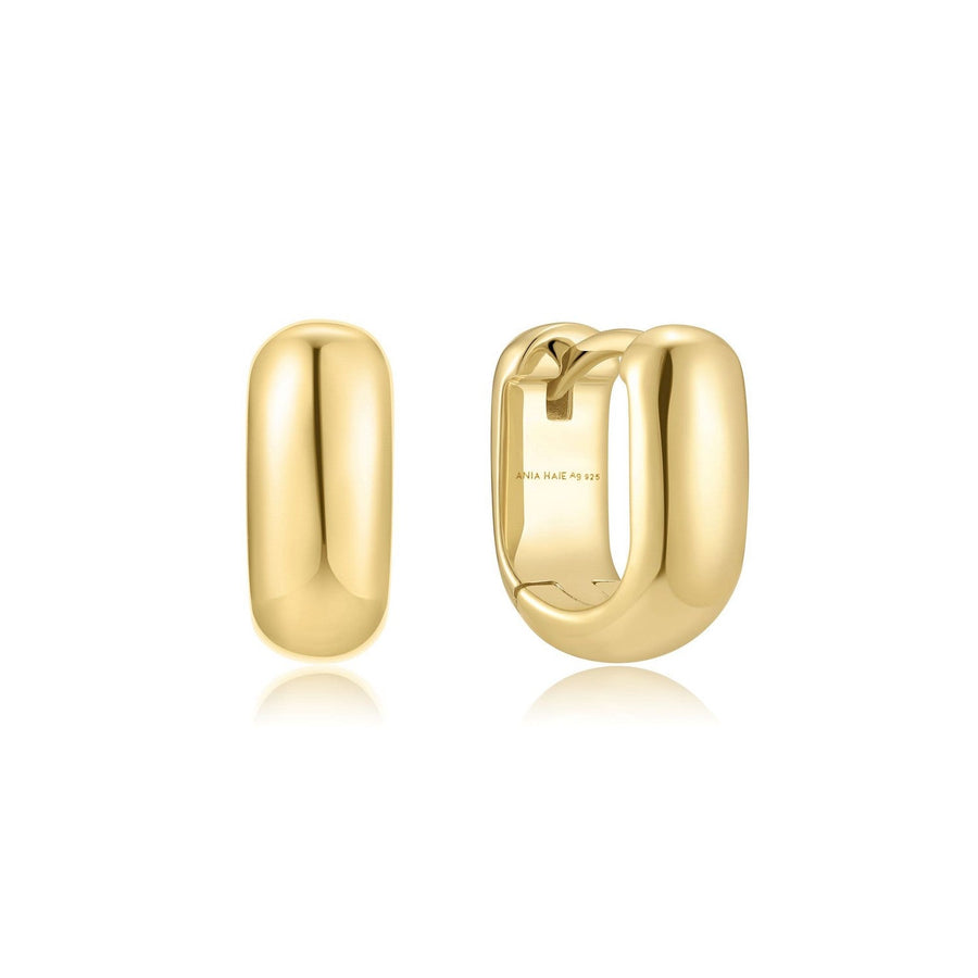 Gold Mini U-Shaped Huggie Hoop Earrings E067-08G
