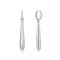 Silver Long Water Droplet Drop Earrings E067-11H