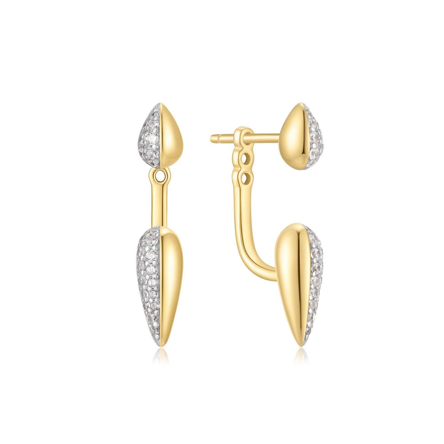 Two-Tone Sparkling Puffy Spike Ear Jackets E069-03T