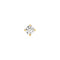 Gold Sparkle Round Barbell Single Earring E070-03G