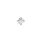 Silver Sparkle Round Barbell Single Earring E070-03H