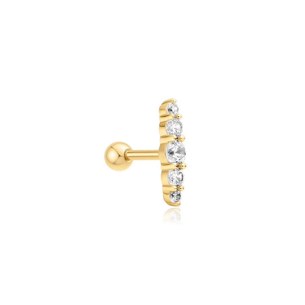 Gold Bar Barbell Single Earring E070-06G