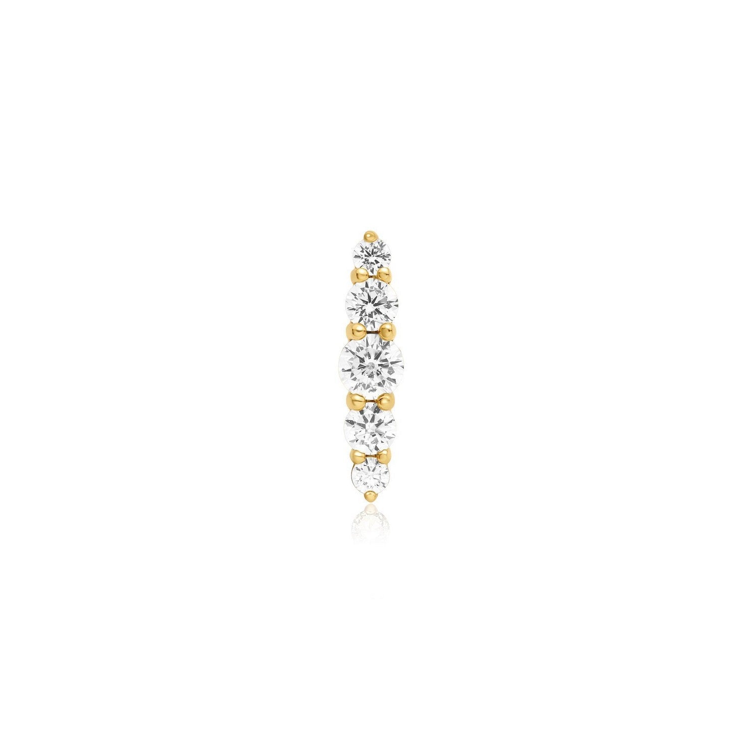 Gold Bar Barbell Single Earring E070-06G