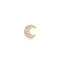 Gold Pavé Crescent Moon Barbell Single Earring E070-07G