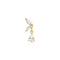 Gold Marquise Dangle Barbell Single Earring E070-13G