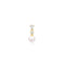 Gold Shell Pearl Dangling Barbell Single Earring E070-15G