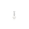 Silver Shell Pearl Dangling Barbell Single Earring E070-15H