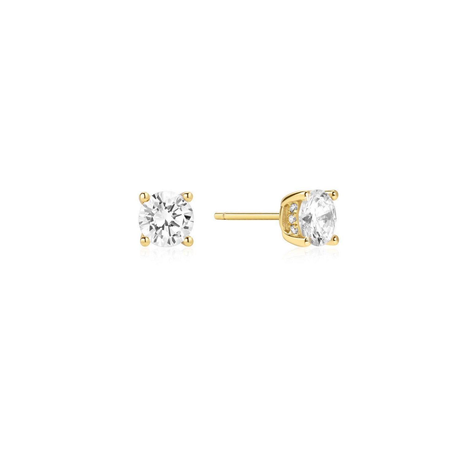 Gold Just You Solitaire Stud Earrings E071-01G