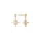 Gold Dangling Nova Star Stud Earrings E071-02G