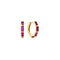 Gold Rosé Holiday Huggie Hoop Earrings E071-04G