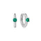 Ania Haie Silver Green Huggie Hoop Earrings E073-02H