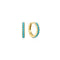 Ania Haie Gold Aqua Blue Row Huggie Hoop Earrings E073-03G