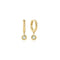 Ania Haie Gold Dangling Mint Green Huggie Hoop Earrings E073-04G