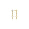 Ania Haie Gold Molten Cascade Bezel-Set Drop Stud Earrings E074-06G
