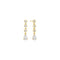 Ania Haie Gold Molten Cascade Bezel-Set Teardrop Stud Earrings E074-07G
