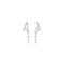 Ania Haie Silver Star Drop Stud Earrings E074-10H