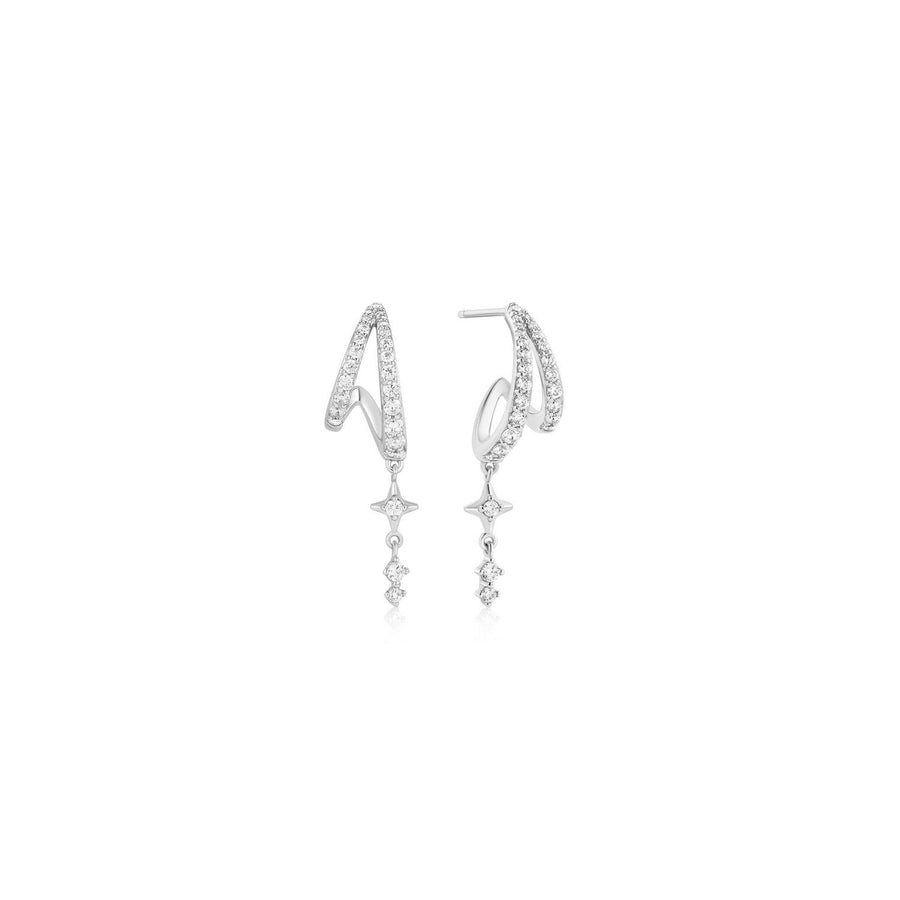 Ania Haie Silver Star Drop Stud Earrings E074-10H
