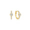 Ania Haie Gold Pavé Row & Bezel-Set Huggie Hoop Earrings E075-08G