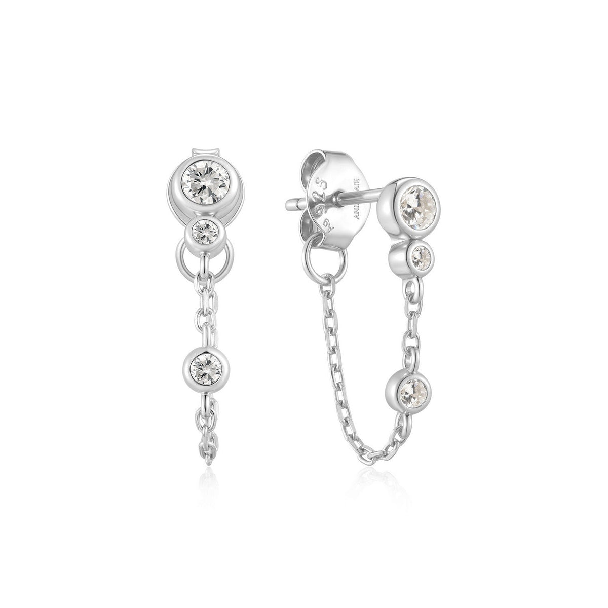 Ania Haie Silver Shell Pearl &amp; Bezel-Set Sparkle Bracelet B075-01H