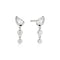 Ania Haie Wanderer Silver Teardrop & Bezel Round Dangle Stud Earrings E076-03H