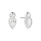 Ania Haie Wanderer Silver Bezel Inverted Teardrop & Round Stud Earrings E076-04H