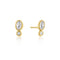 Ania Haie Wanderer Gold Bezel Organic Pebble & Round Stud Earrings E076-05G