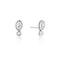 Ania Haie Wanderer Silver Bezel Organic Pebble & Round Stud Earrings E076-05H