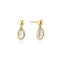 Ania Haie Wanderer Gold Bezel Organic Pebble Dangle Stud Earrings E076-06G