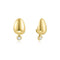 Ania Haie Wanderer Gold Organic Dome Pebble With Bezel Dangle Stud Earrings E076-07G