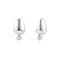 Ania Haie Wanderer Silver Organic Dome Pebble With Bezel Dangle Stud Earrings E076-07H
