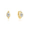 Ania Haie Wanderer Gold Bezel Organic Pebble Huggie Hoop Earrings E076-09G