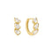 Ania Haie Wanderer Gold Triple Half-Bezel Teardrop Huggie Hoop Earrings E076-12G