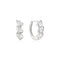 Ania Haie Wanderer Silver Triple Half-Bezel Teardrop Huggie Hoop Earrings E076-12H