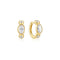 Ania Haie Wanderer Gold Bezel Organic Pebble & Round Huggie Hoop Earrings E076-13G