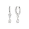 Ania Haie Wanderer Silver Dangling Bezel Teardrop Huggie Hoop Earrings E076-14H