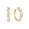Ania Haie Wanderer Gold Bezel Round & Teardrop Huggie Hoop Earrings E076-15G