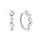 Ania Haie Wanderer Silver Bezel Round & Teardrop Huggie Hoop Earrings E076-15H